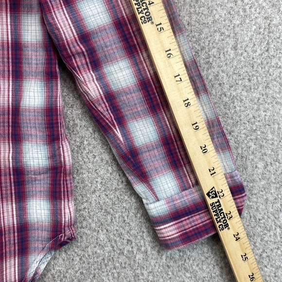 Madewell cotton button down tartan plaid S preppy basics gorpcore grunge y2k - Picture 3 of 8